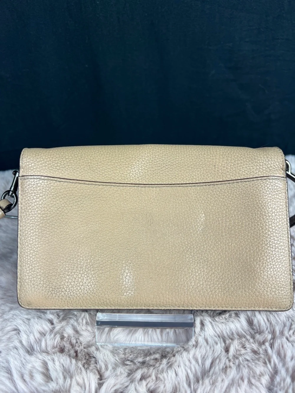 COACH Hayden Foldover Crossbody Clutch - 3D Sequin Tea Rose Beechwood - Picture 3 of 13